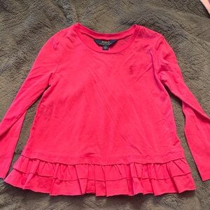 Polo by Ralph Lauren Kids Fuchsia Long Sleeve Tee